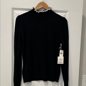 CeCe Elegant Black Turtleneck Sweater